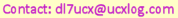 dl7ucx <at> ucxlog <dot> com Contact: dl7ucx <at> ucxlog <dot> com